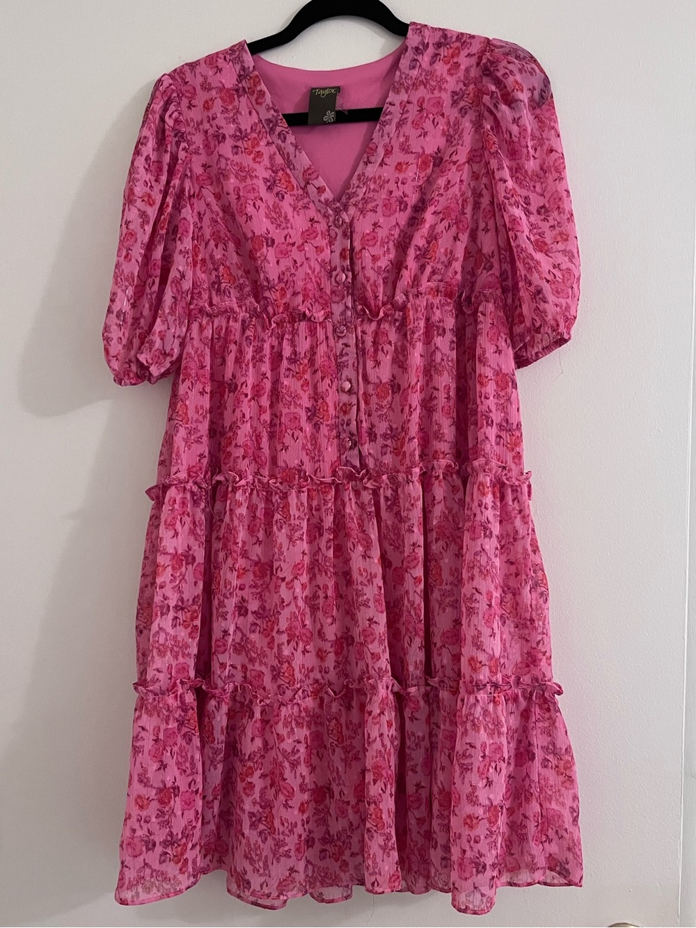 Taylor Pink Floral Ruffle Sundress - Cottagecore Style